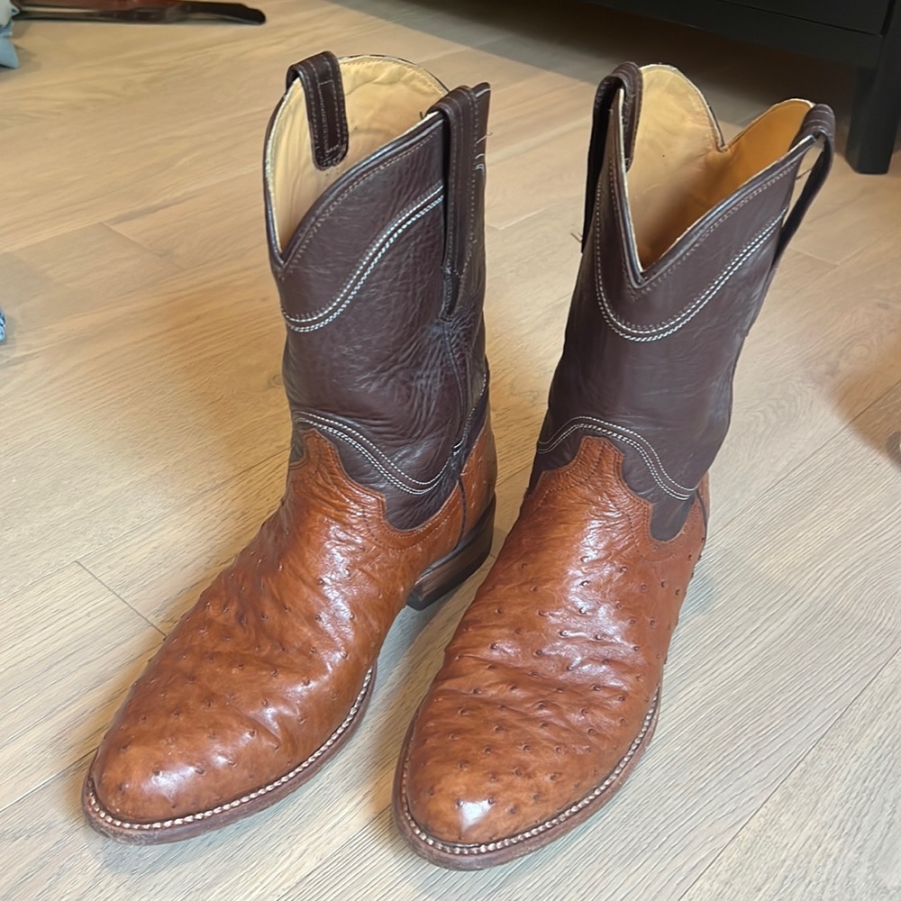 TECOVAS OSTRICH BOOTS SIZE 10D